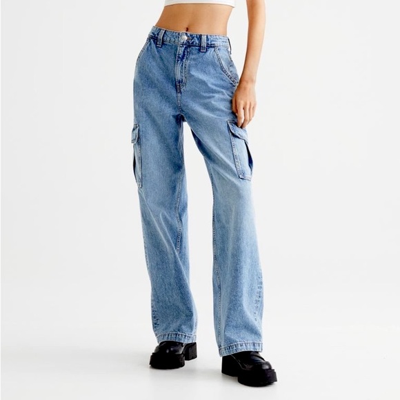 H&M 90’s Baggy High Waist Jeans - US 4 - Picture 1 of 1